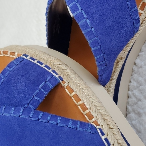 Vince Camuto Belisnda Leather Crossband Slide Platform Sandles Size 8W - Picture 16 of 17